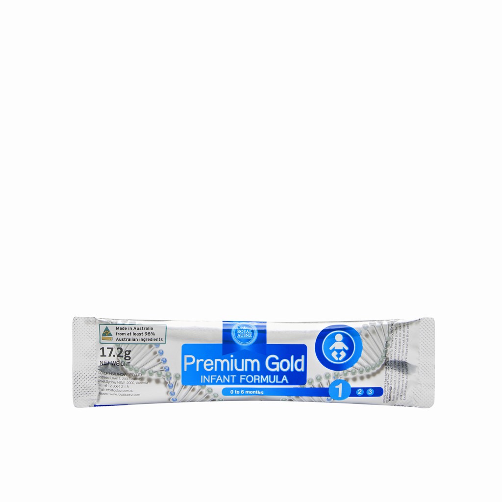 Sữa Bột Hoàng Gia Úc Premium Gold Số 1 Bổ Sung Vitamin Cho Trẻ ROYAL AUSNZ Dạng Gói 17,2g