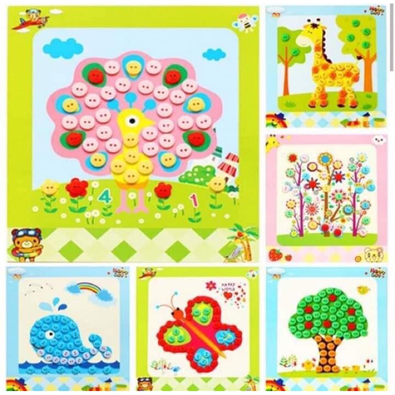 Túi khuy màu, cúc màu trang trí ( bịch 300gr)