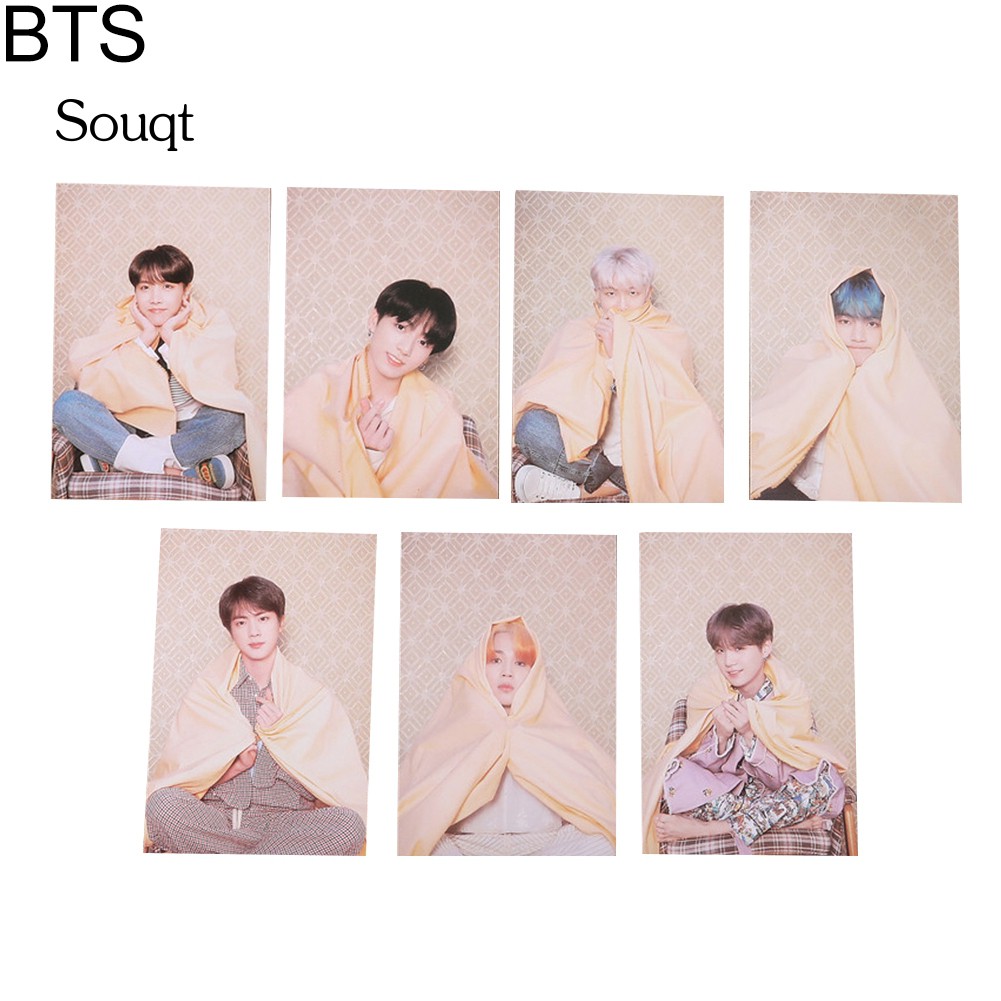 Set 4/7 tấm hình thẻ các thành viên nhóm nhạc Kpop BTS dùng để sưu tập