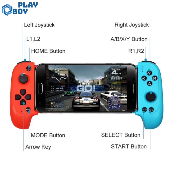 Wireless Bluetooth Game Controller Telescopic Gamepad Joystick for Samsung Xiaomi Huawei Android PC