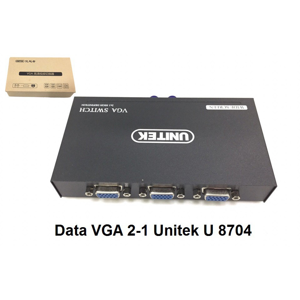 Bộ gộp tín hiệu Vga từ nhiều máy tính PCU xài chung 1 màn hình DATA VGA UNITEK 2 CPU U 8704 , 4 cpu U 8705