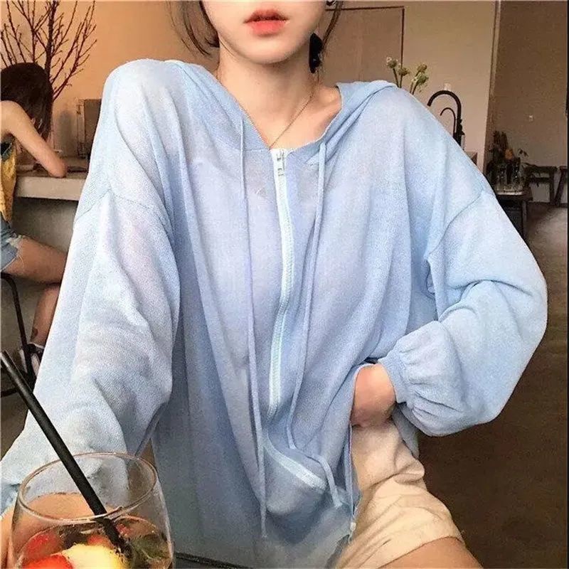 Áo Khoác cardigan Mỏng Nhẹ Màu Sắc Trơn Dành Cho Nữ
