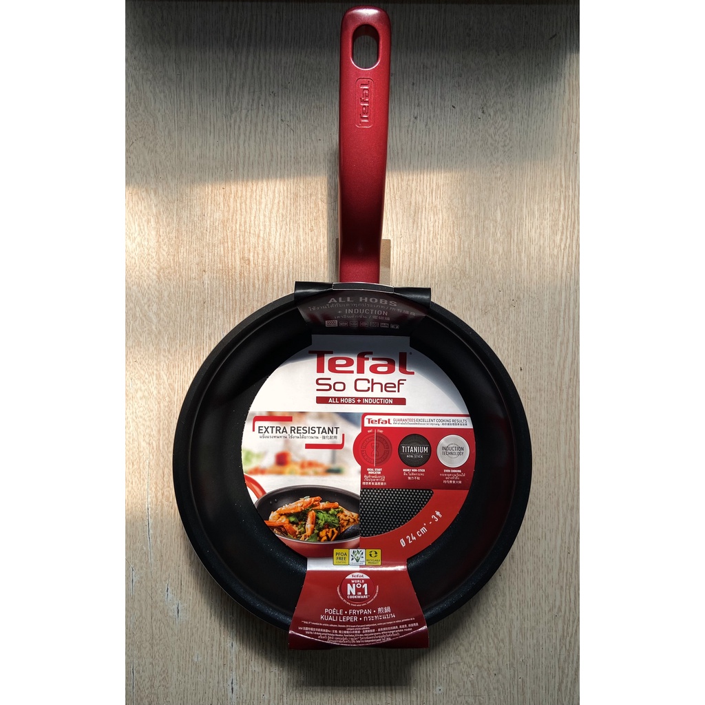 Tefal- Chảo chiên chống dính đáy từ So Chef G1350496 size 24cm- Hàng chính hãng