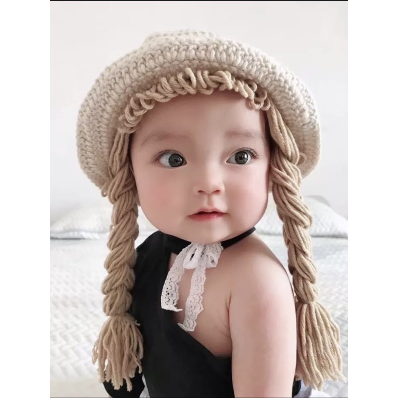 mũ nón tóc giả bé gái