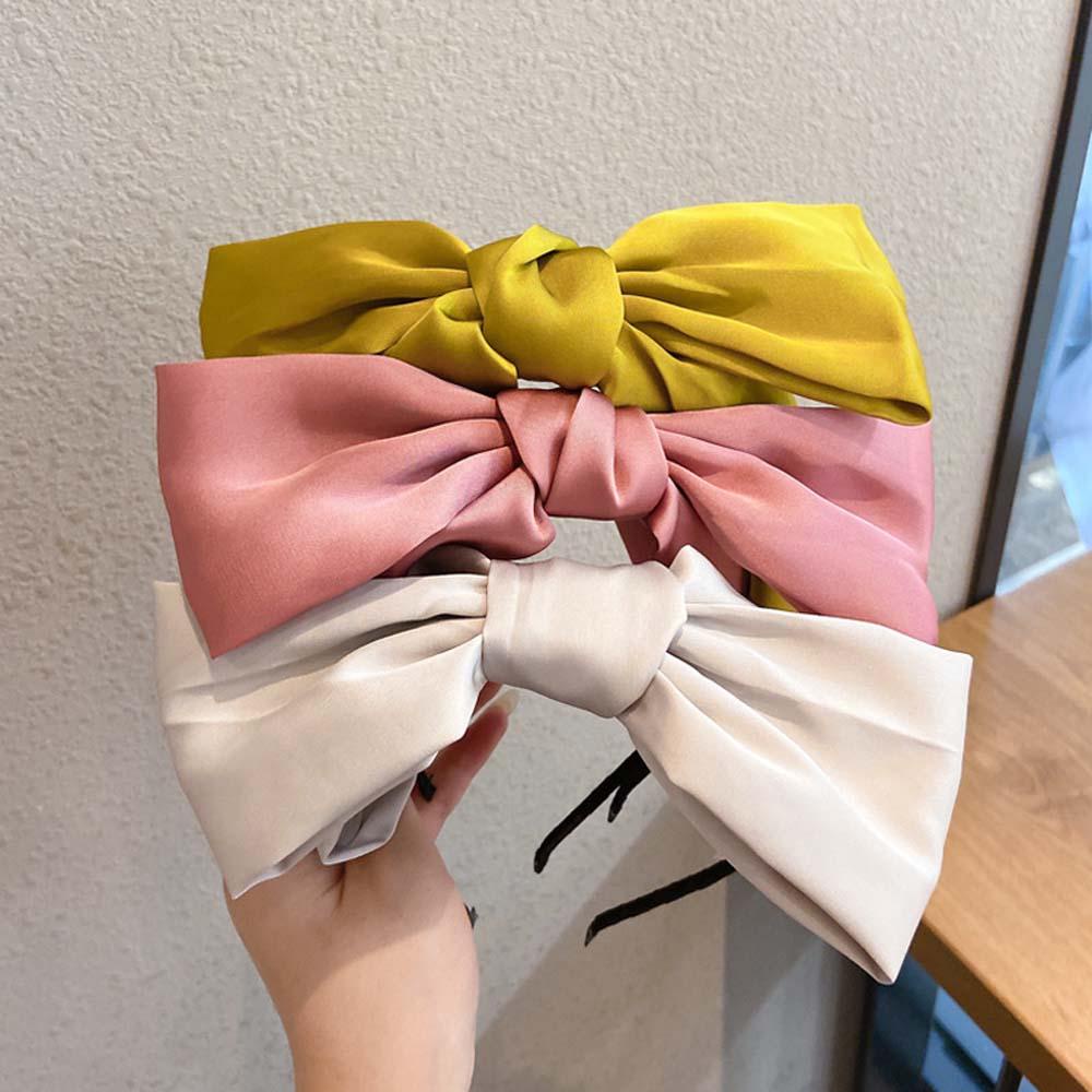 Băng Đô Nơ Màu Trơn Đơn Giản Thời Trang Bohemia Cho Nữ