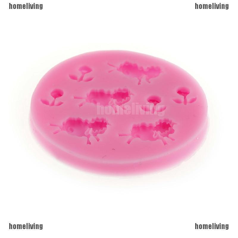 Khuôn Silicone Làm Bánh Kẹo Hình Hoa Hướng Dương / Cừu / Hoa Hướng Dương 3D