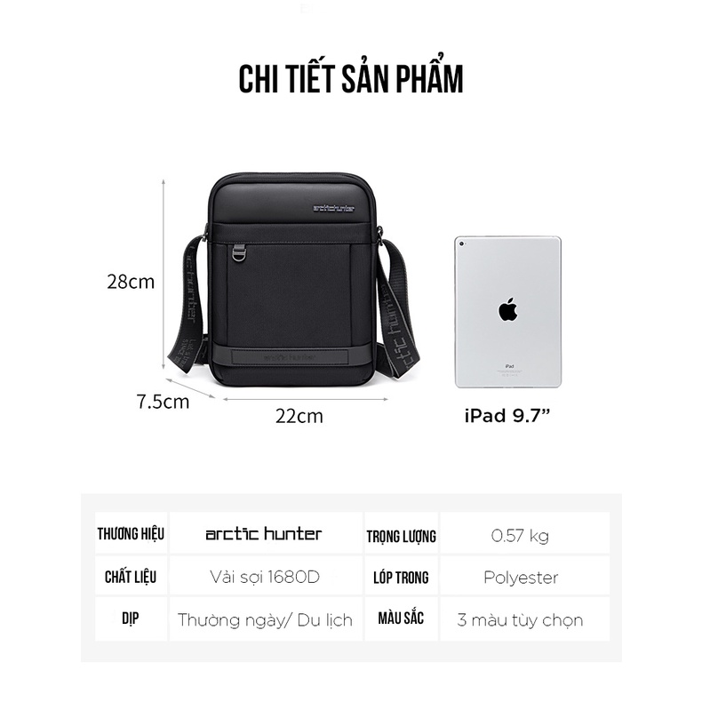 ZÓNG® Túi Đeo Chéo ARCTIC HUNTER K62