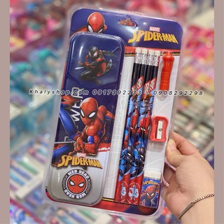 Set dụng cụ học tập 8 món hình người nhện Spiderman siêu hot cho học sinh, bé trai - (Thái Lan) - 210NSM6503