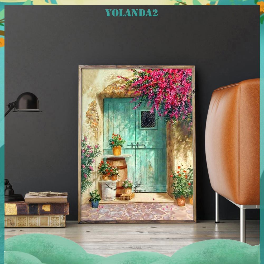 Tranh thêu đính đá trang trí nội thất hành lang hình Stitch mosaic 5D DIY