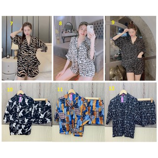 [MUA 2 GIẢM 30%] [50-70kg] Đồ Bộ Lụa Mai Ngô - Quần Đùi Tay Cánh Dơi (Big Size) (P