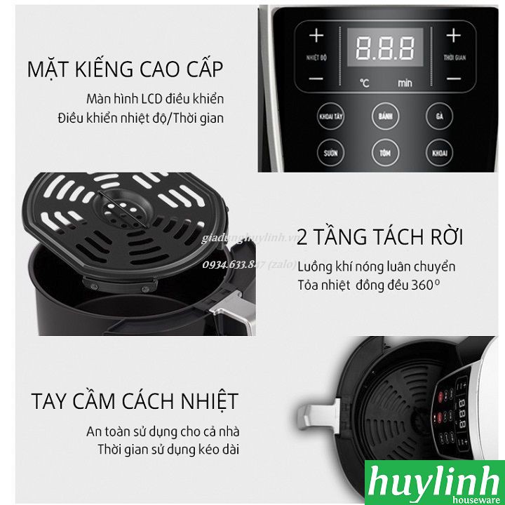 [Mã ELHAMS5 giảm 6% đơn 300K] Nồi chiên không dầu Joyoung KL35-D981 - 3.5 lít