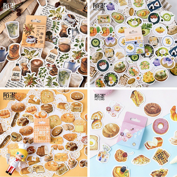 Hộp 46 sticker trang trí planner scrapbook LST014