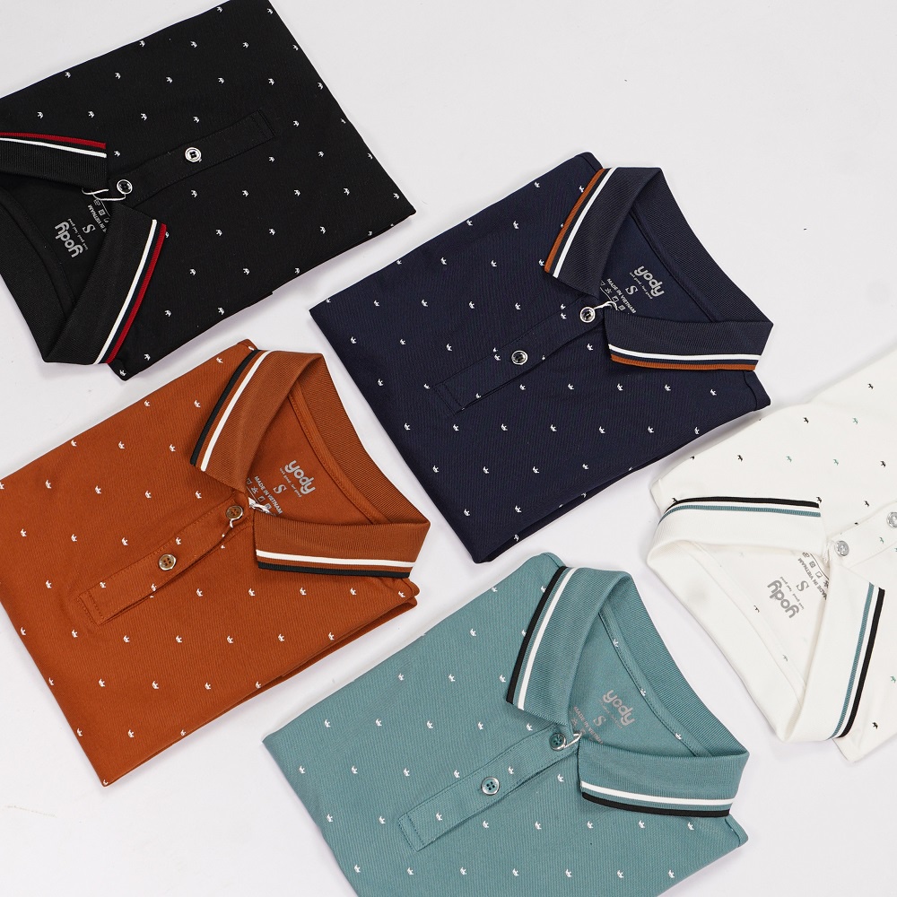 Áo polo YODY nữ mắt chim in hình vương miện APN5044