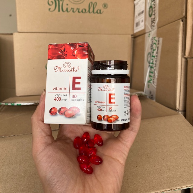 Sản phẩm vitamin E 400mg mirrolla ( lọ 30 viên )