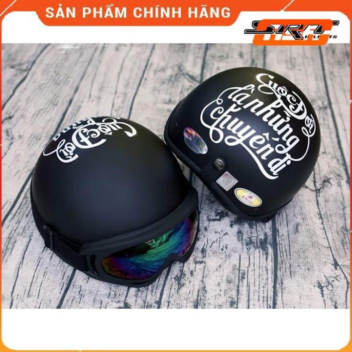 [Clip Thật] Combo Mũ Bảo Hiểm 1/2 + Kính Uv 400 Siêu Đẹp Rẻ - ASA HELMETS