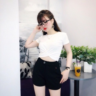 Áo thun xoắn bụng loại 1