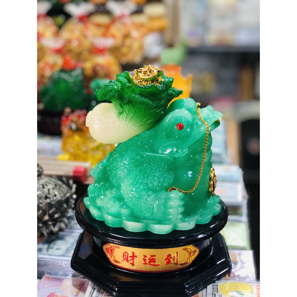 Cóc Của Cãi Ngọc Phong Thủy Đế Kiếng Xoay [Trầm Hương Búp Sen]