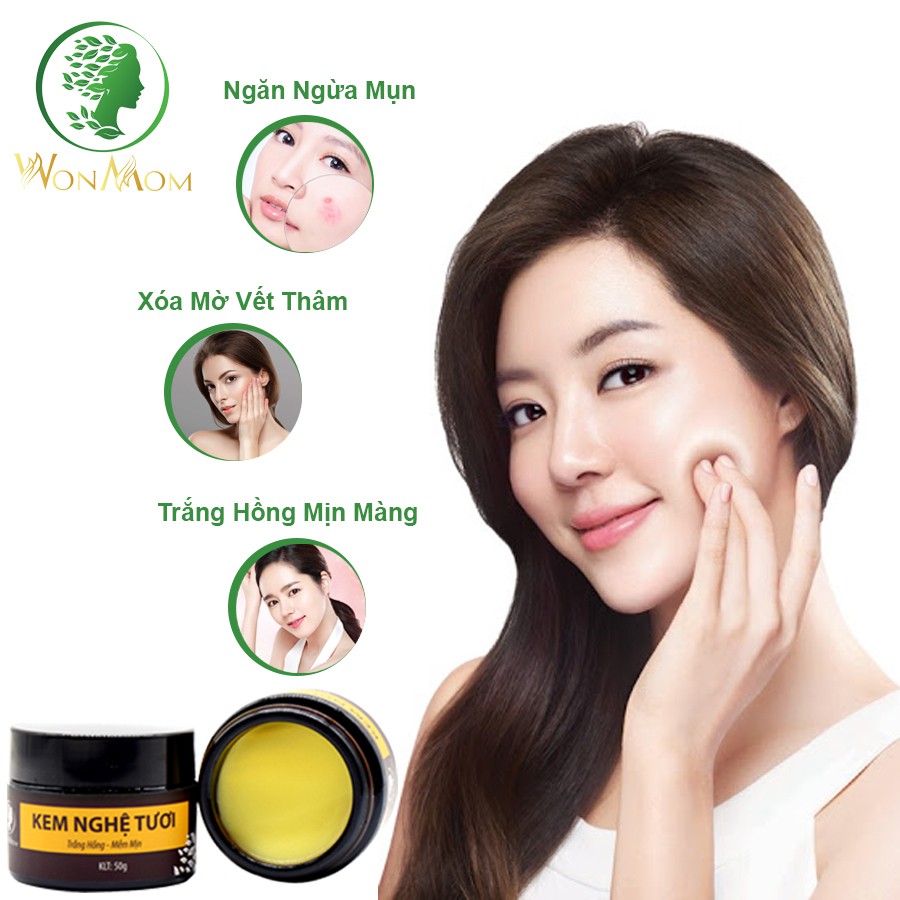 Bộ scrub nghệ tẩy tế bào chết và dưỡng trắng da mặt, ngăn ngừa mụn Wonmom (Việt Nam)