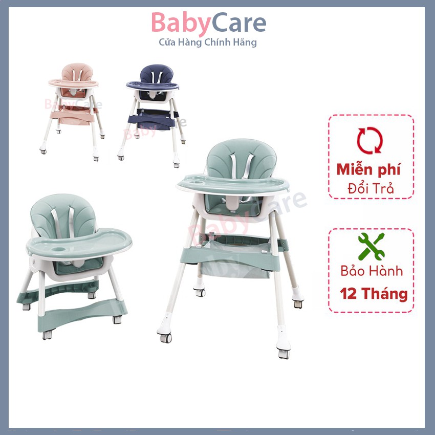 FREESHIP - Ghế Ăn Dặm BabyCare BB105 Có Bánh Xe Siêu Tiện Lợi - Nhập Khẩu Chính Hãng Dành Cho Bé - BabyCare