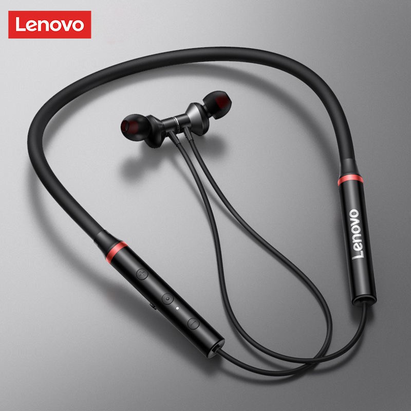 Tai nghe Bluetooth Lenovo HE05X BT5.0 đeo cổ chống thấm mồ hôi với mic khử tiếng ồn