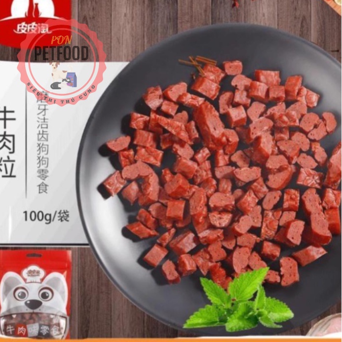 Thức ăn thưởng cho chó mèo vị bò (100gr/túi)