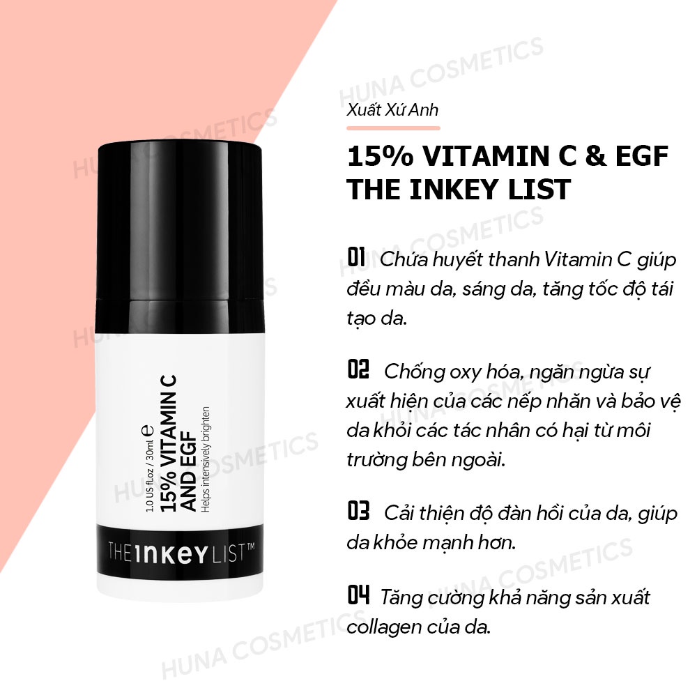 [BILL SEPHORA] SERUM TRẮNG SÁNG DA 15% VITAMIN C AND EGF THE INKEY LIST