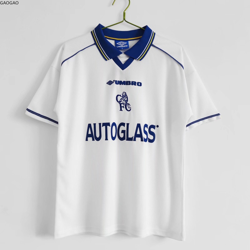 Bộ Đồ Đá Banh Tay Ngắn Nhanh Khô Phong Cách Vintage 1998 / 00 Chelsea Size S-2XL