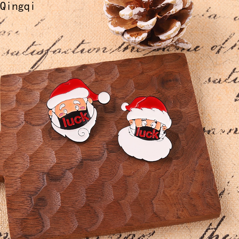 Ghim Cài Áo Hình Ông Già Noel Hoạt Hình Sáng Tạo