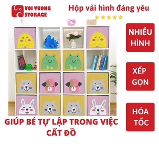 Hộp vải đựng đồ chơi đồ dùng trẻ em thương hiệu VOI VUONG Love Fun