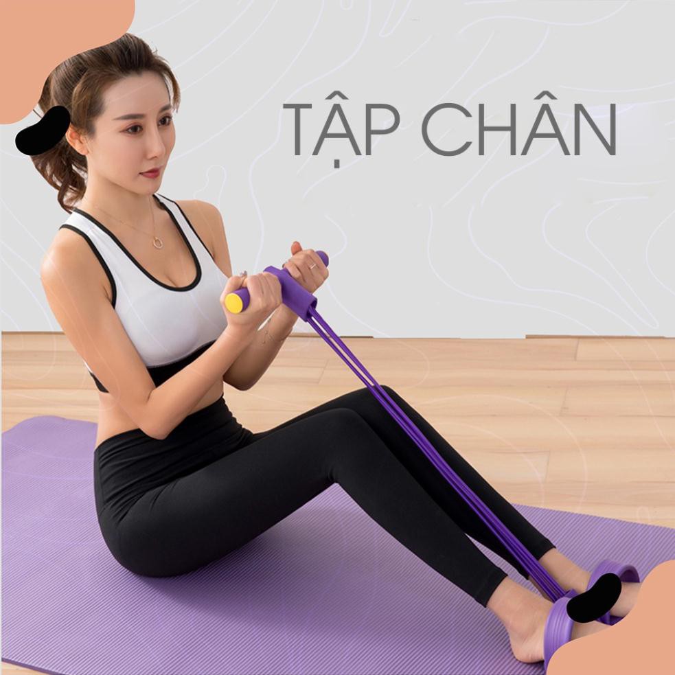 Dây Tập GYM 686DHCS4O VNXK Dây Kéo Đàn Hồi 4 Ống Cao Su Tập Thể Dục Tập Gym Tại Nhà Tập Toàn Thân Nâng Cao Sức Khỏe