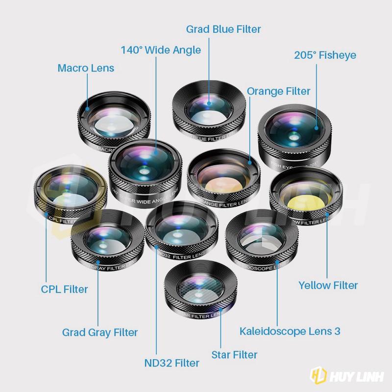 Bộ ống kính lens camera cho điện thoại Apexel 11in1