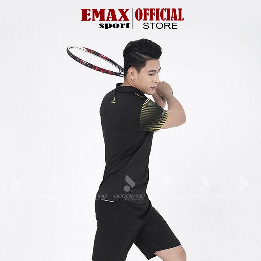 Áo Tennis Nam Donexpro Vải Thun Mắt Mèo Cao Cấp, Thấm Hút Mồ Hôi Tốt MC - 9022