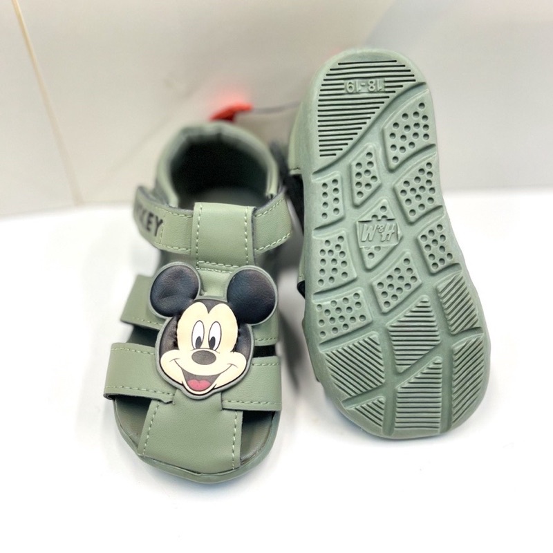 Dép , sandal xuất dư cho bé trai - bé gái , sandal mickey xanh hm quai dán , chất mềm đẹp nhẹ - tiệm nhà AN