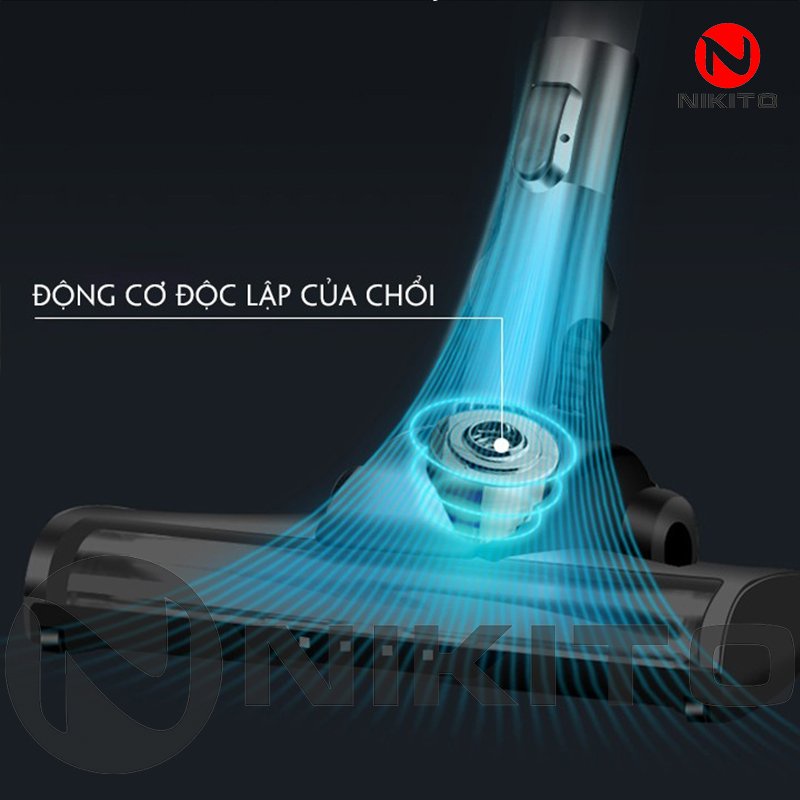 Máy Hút Bụi Cầm Tay Không Dây NIKITO, Máy Hút Bụi Không Dây Gia Đình, Lực Hút Mạnh Mẽ Lau Siêu Sạch Pin Bền Nhập Khẩu