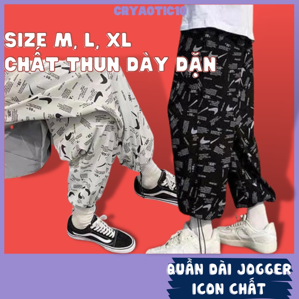 Quần jogger icon sịn sò streetwear unisex nam nữ cryaotic10