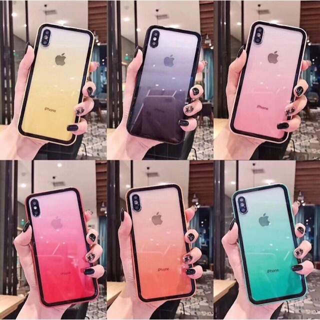Ốp lưng omber viền màu iphone