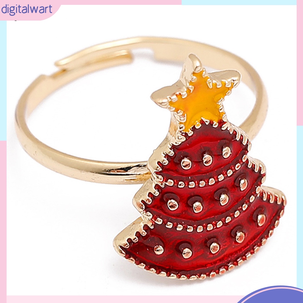 Nhẫn Hợp Kim Họa Tiết Chủ Đề Giáng Sinh Xinh Xắn Cho Nữ