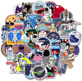 Sticker nasa set 60 cái ép lụa/ hình dán nasa