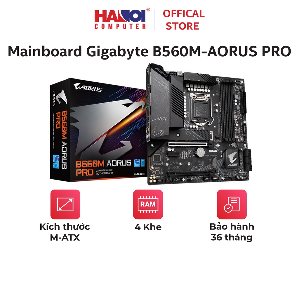 Mainboard Gigabyte B560M-AORUS PRO, bo mạch chủ hỗ trợ PCI-E Gen 4