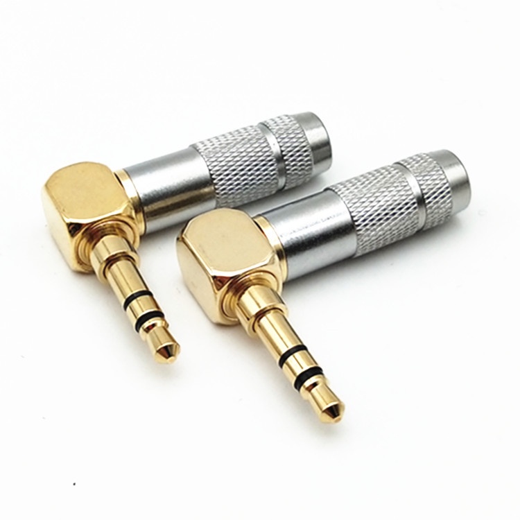 Jack âm thanh 3.5mm vuông góc 90 độ, lõi đồng mạ vàng cao cấp