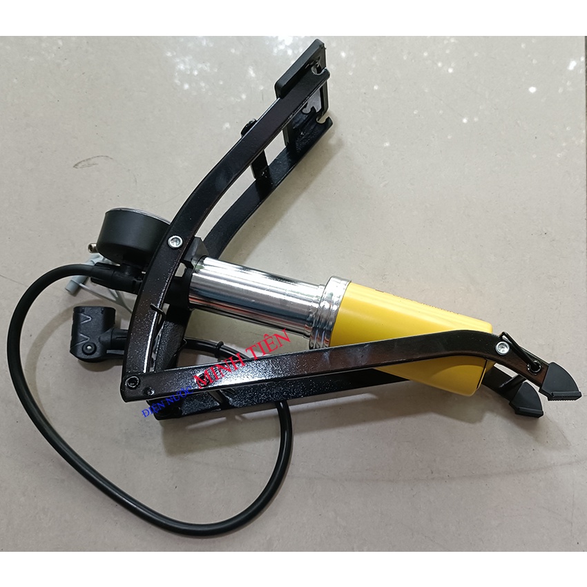 Bơm đạp chân 1 ống hơi cực mạnh TMAN USA Standard - Bơm xe máy, xe đạp có đồng hồ áp suất tiện lợi