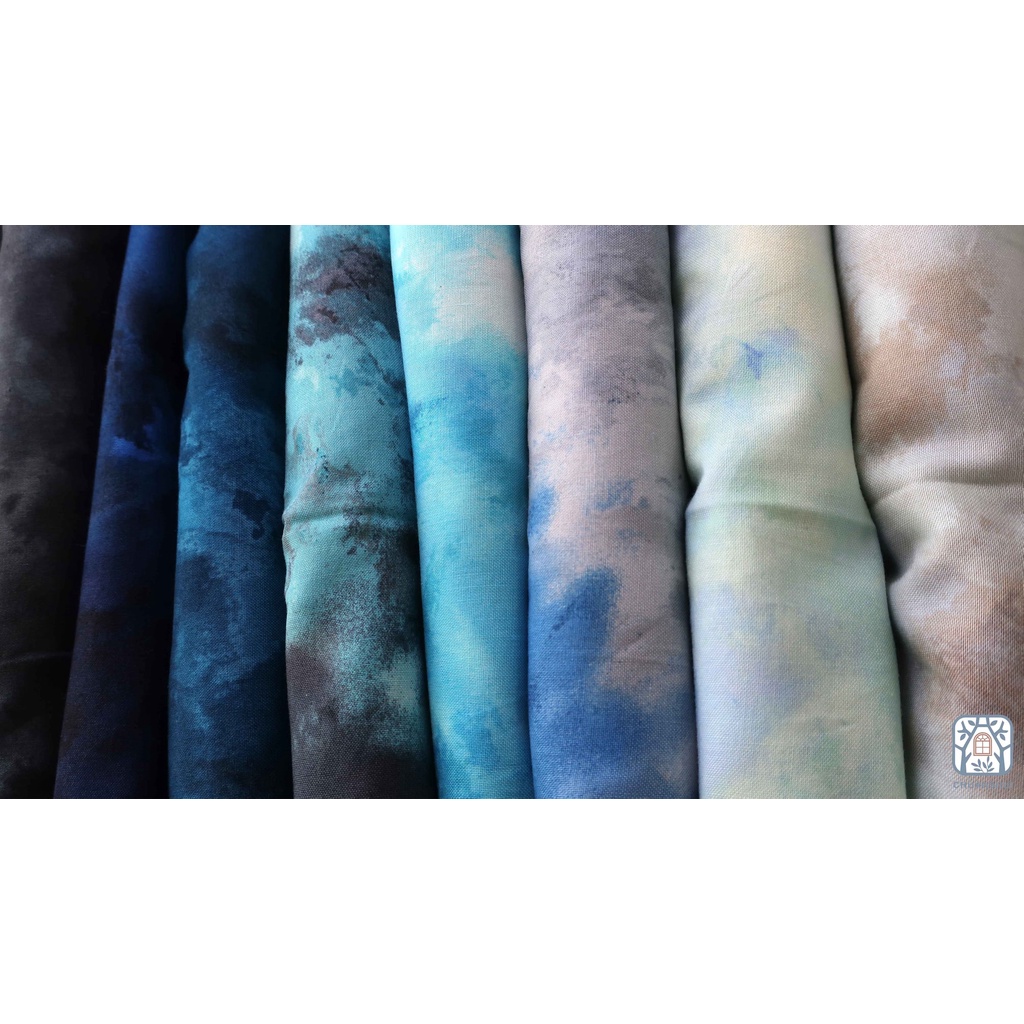 Vải cotton 100% tự nhiên🍒Chuanshui🍒khổ vải 110cm, màu loang lạ - vải đẹp handmade, quilt, may quần áo, túi