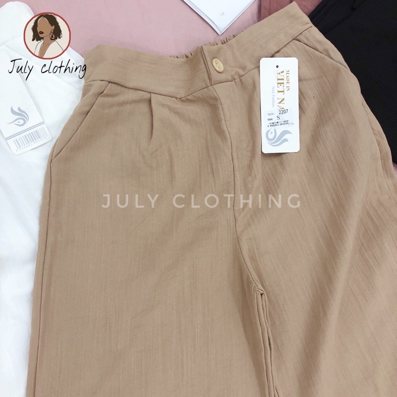 [Ảnh thật shop tự chụp và quay] Quần ống rộng culottes đũi 9 tấc QS015 nhà July | BigBuy360 - bigbuy360.vn