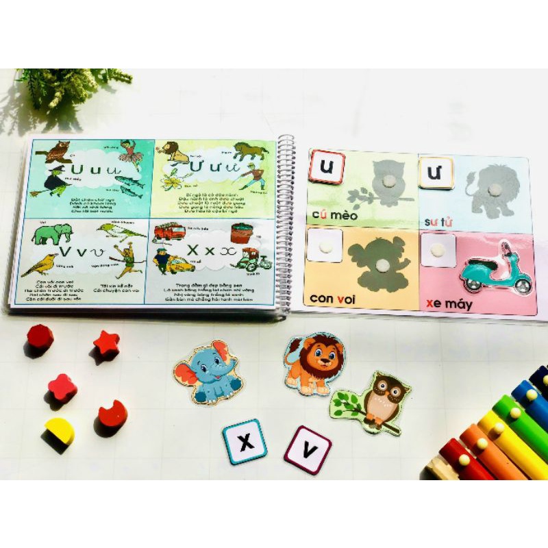 Học liệu bóc dán chữ cái tiếng việt