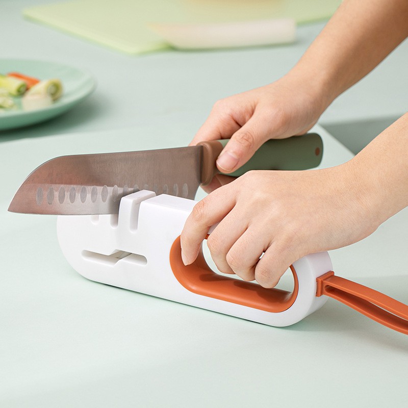 Đồ mài dao kéo 4 trong 1, dụng cụ mài dao cầm tay đa chức năng sử dụng trong nhà bếp gia đình