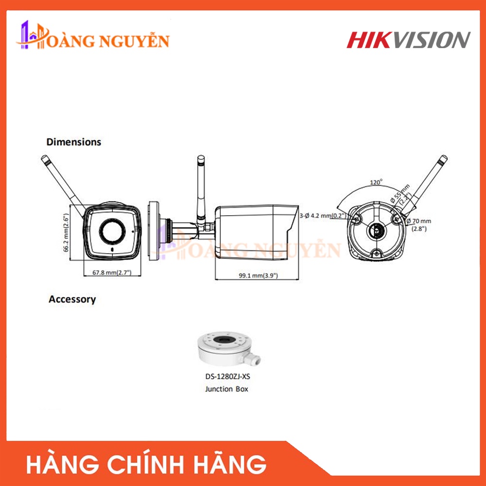 [NHÀ PHÂN PHỐI] Camera IP HIKVISION DS-2CV1021G0-IDW1 Hồng Ngoại Không Dây 2.0 Megapixel - Chuẩn Nén H.265+