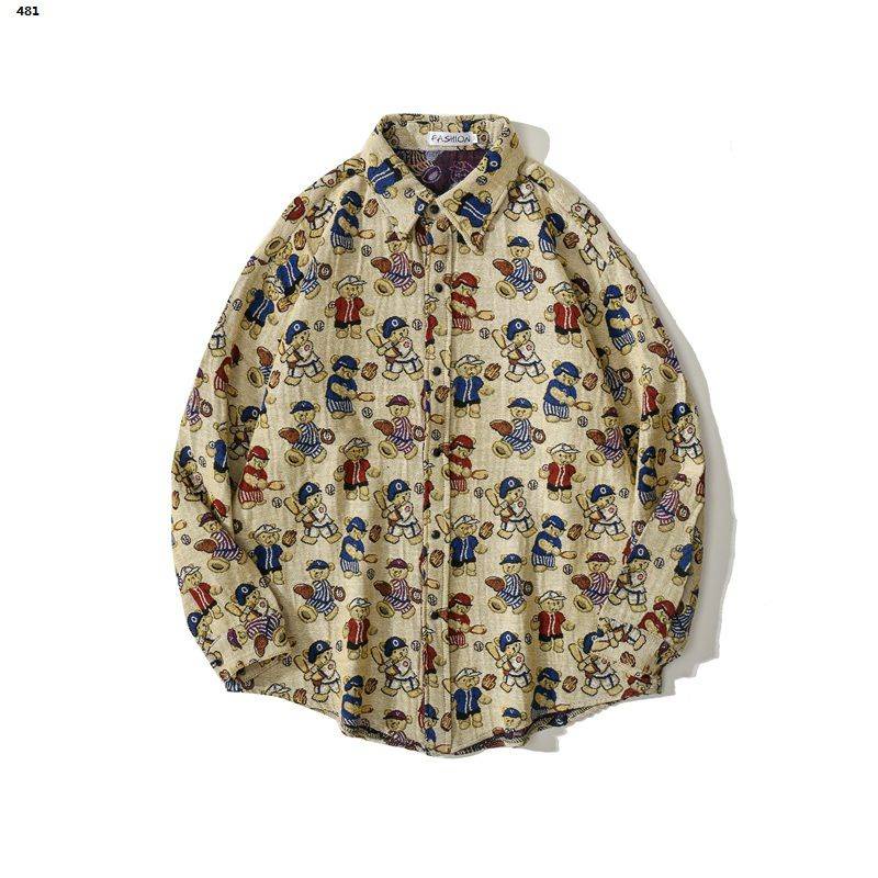 Áo Khoác Sơ Mi Dáng Rộng Vintage Cho Nam