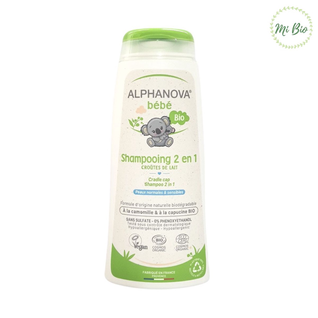 Dầu gội hữu cơ cho bé (2 trong 1) 200ml - Alphanova Bebe