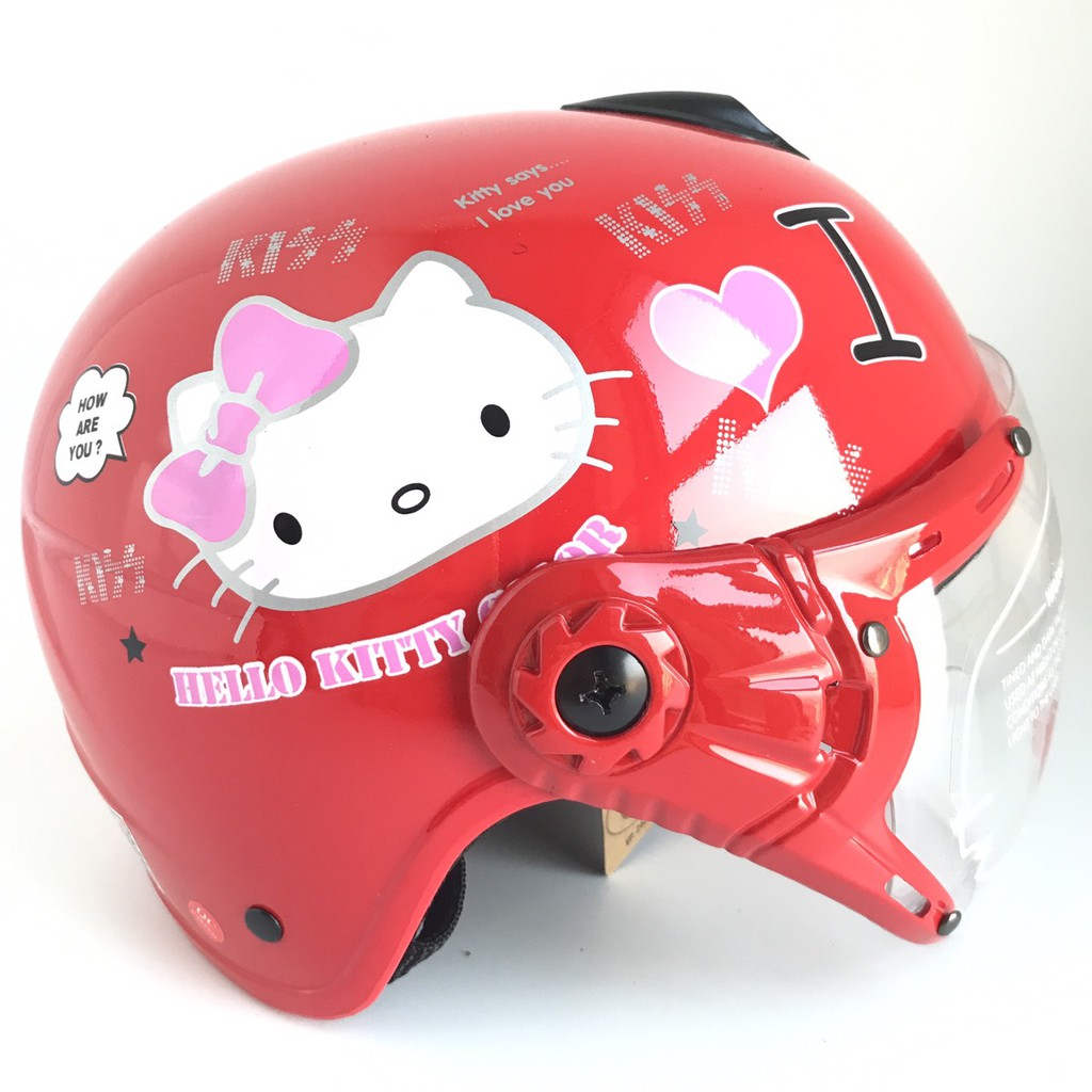 Mũ bảo hiểm trẻ em tem Kitty - Among US -  V&amp;S Helmet - Dành cho bé từ 3 đến 6 tuổi - Vòng đầu 50-52cm - VS103KS