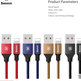 Cáp sạc iphone dây dù baseus yiven 2a dài 1.2m - bảo hành đổi mới